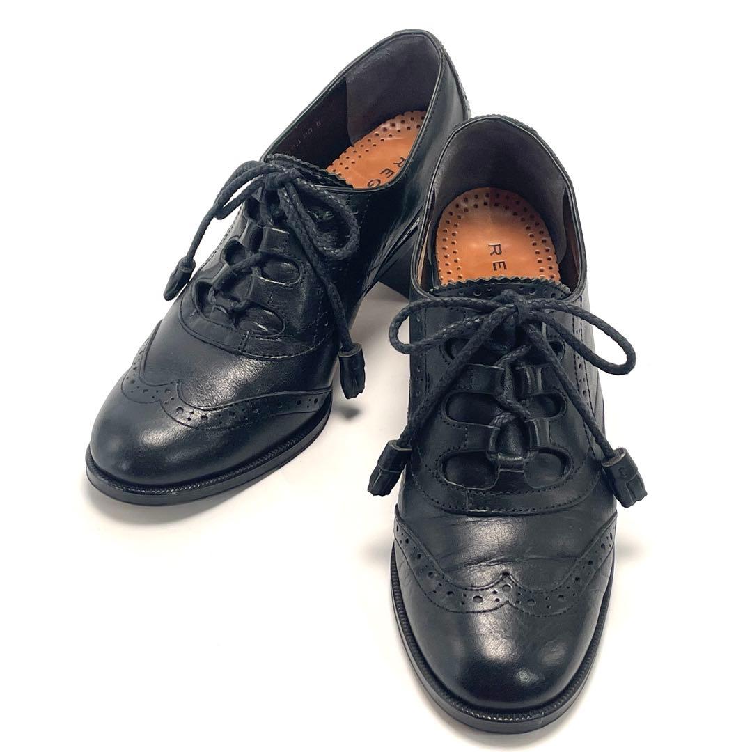 師走セール REGAL リーガル ウイングチップ パンプス ブラック 23.5