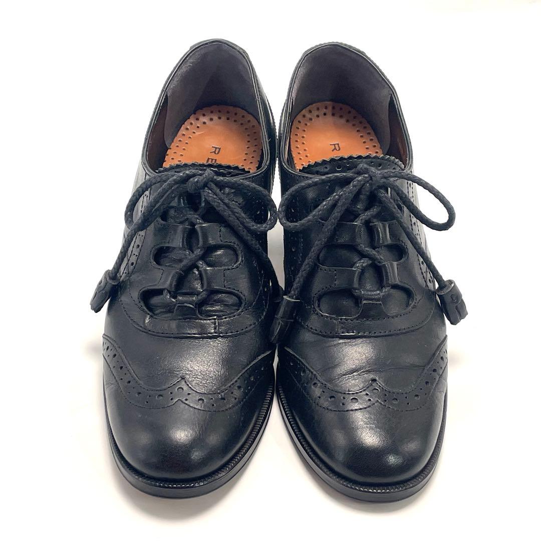 師走セール REGAL リーガル ウイングチップ パンプス ブラック 23.5