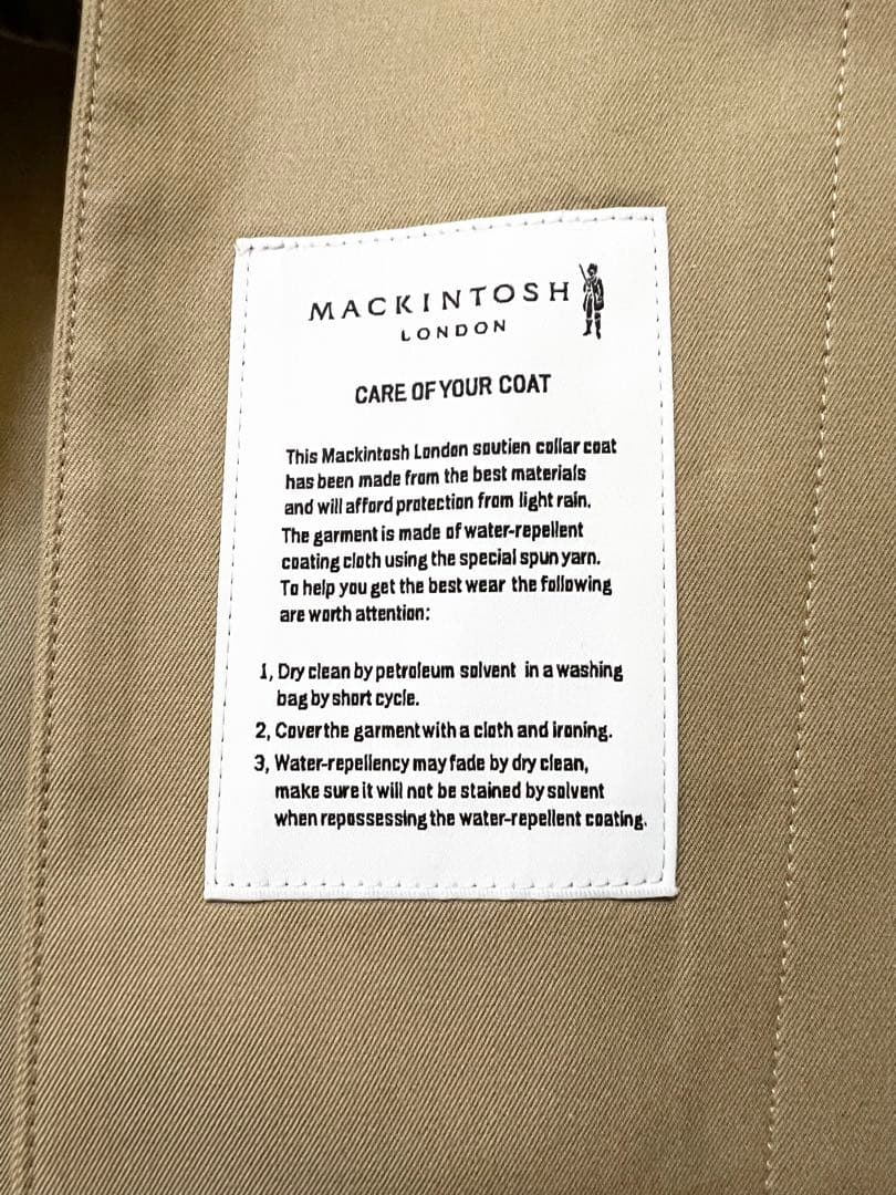 マッキントッシュロンドン　ダンケルド　ステンカラーコート　38