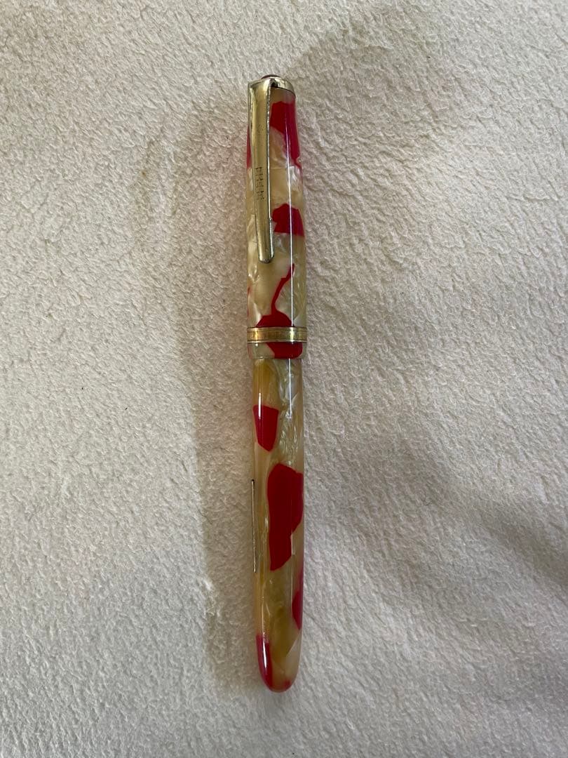 セルロイド　万年筆　アンティーク　レトロ　テコ式
