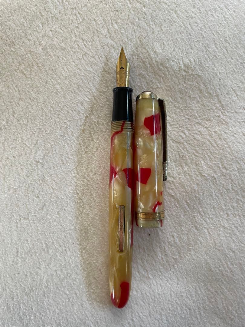 セルロイド　万年筆　アンティーク　レトロ　テコ式