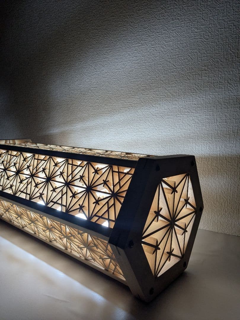 組子細工ランプ(横置き、縦置き両方出来ます。)