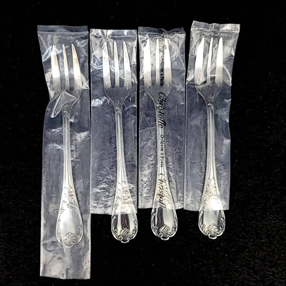 ◎美品◎クリストフル　マルリー　シルバーコーティング　ケーキフォーク　4本