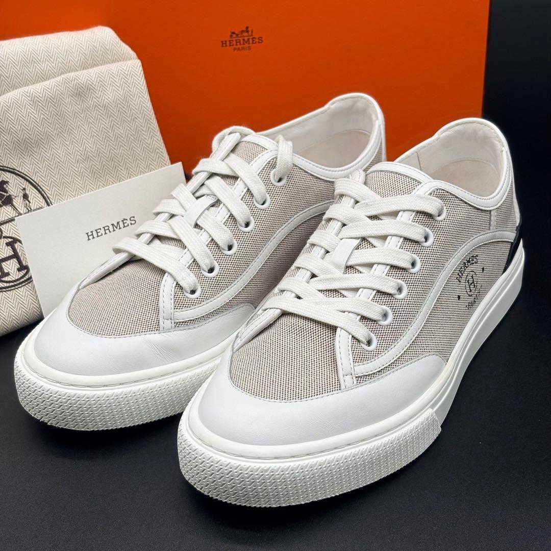 【極美品】HERMES トワルH ゲット　スニーカー