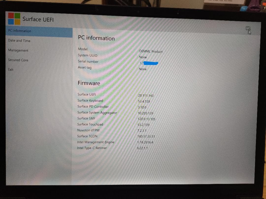 Microsoft Surface Laptop６ ブラック 【ジャンク品扱い】
