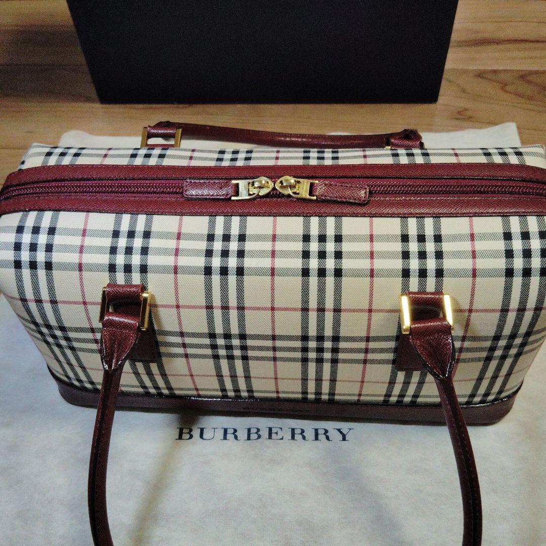 極美品BURBERRY チェック柄ショルダー、ボストンバッグほぼ未使用
