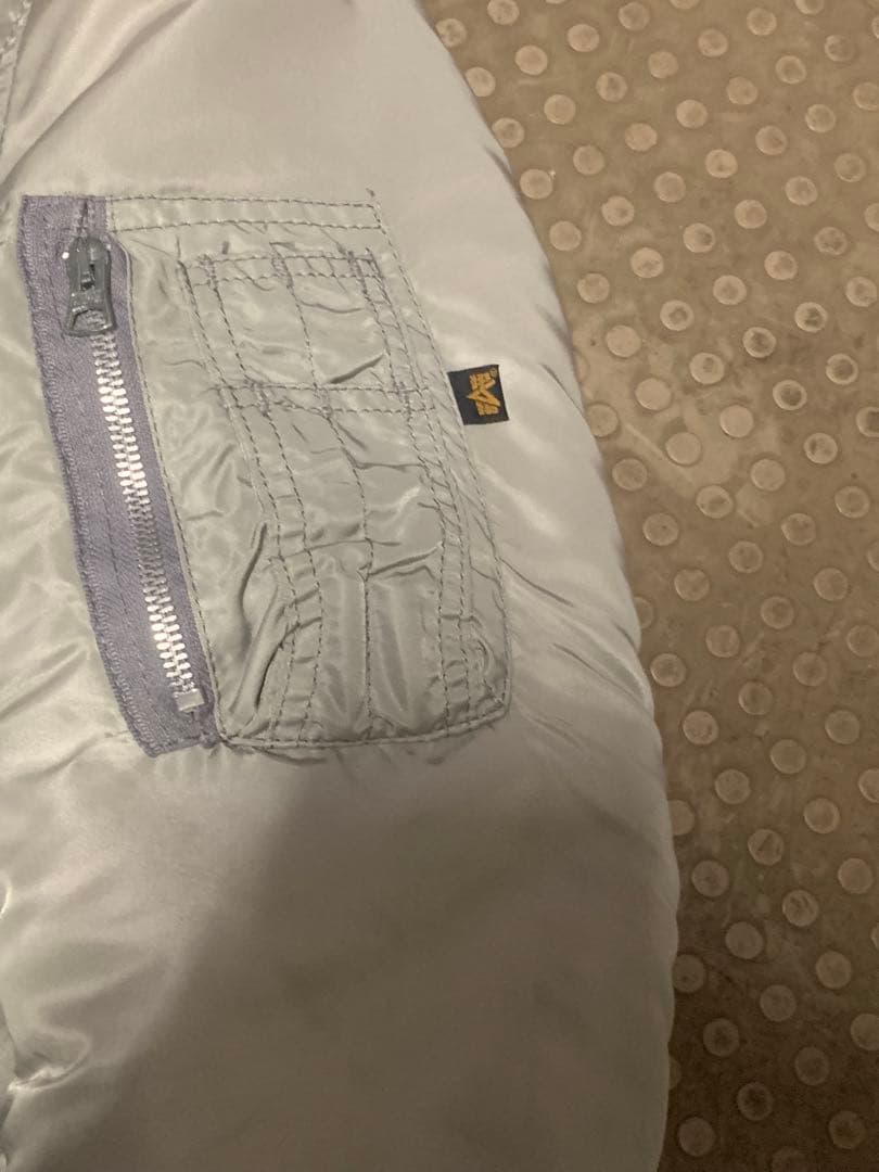 Alpha MA-1 80-90s スモーキーグレー　シルバー