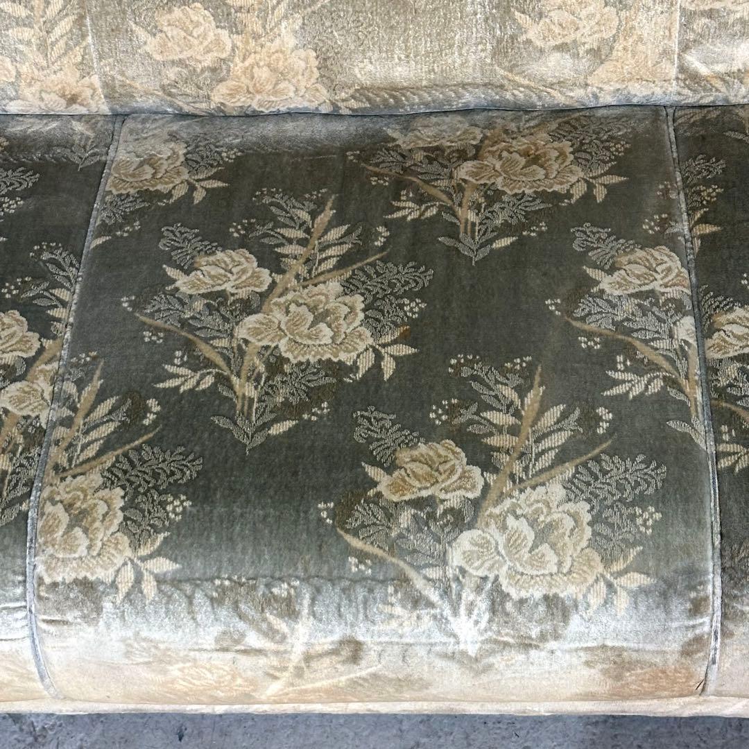 ✿70s✿ 昭和レトロ カリモク 3人掛けソファ ヴィンテージ 応接家具 金華山