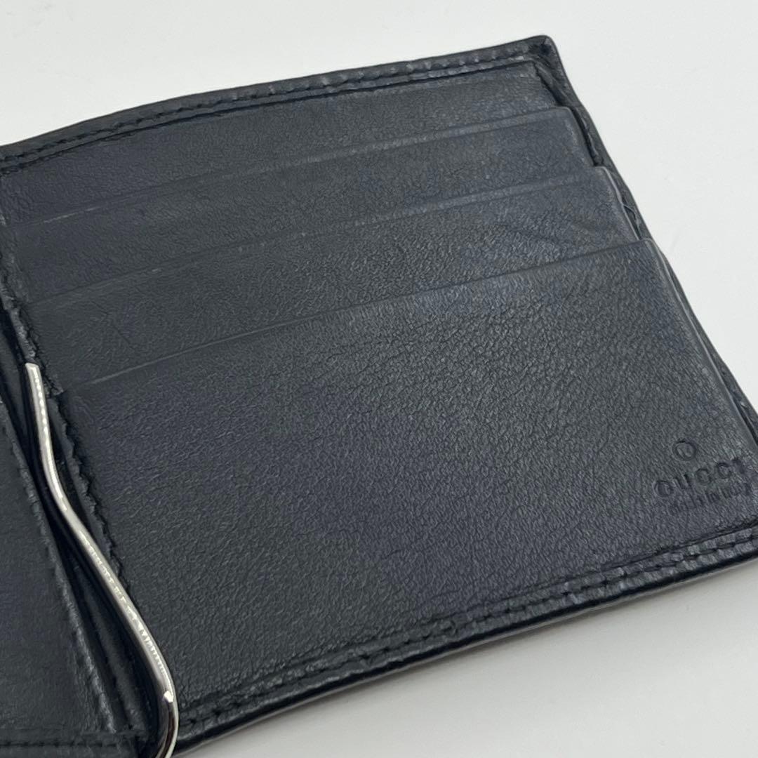 GUCCI 二つ折り gg グッチシマ マネークリップ カードケース 0490