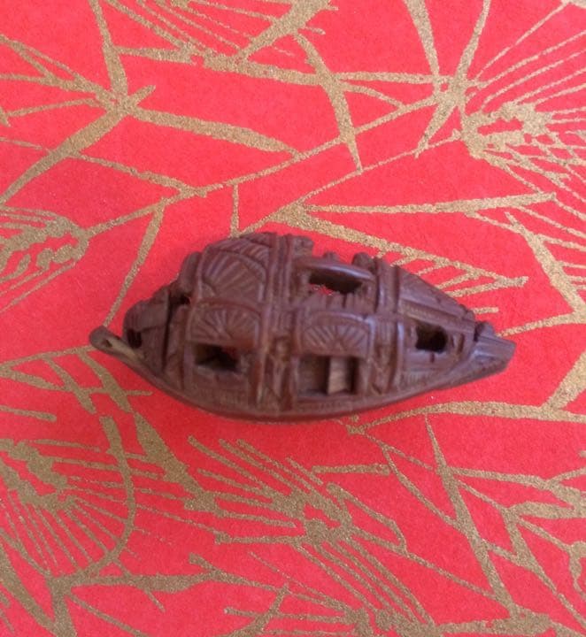 核彫刻　赤壁の賦　中国美術　 核彫刻   赤壁賦    珍品