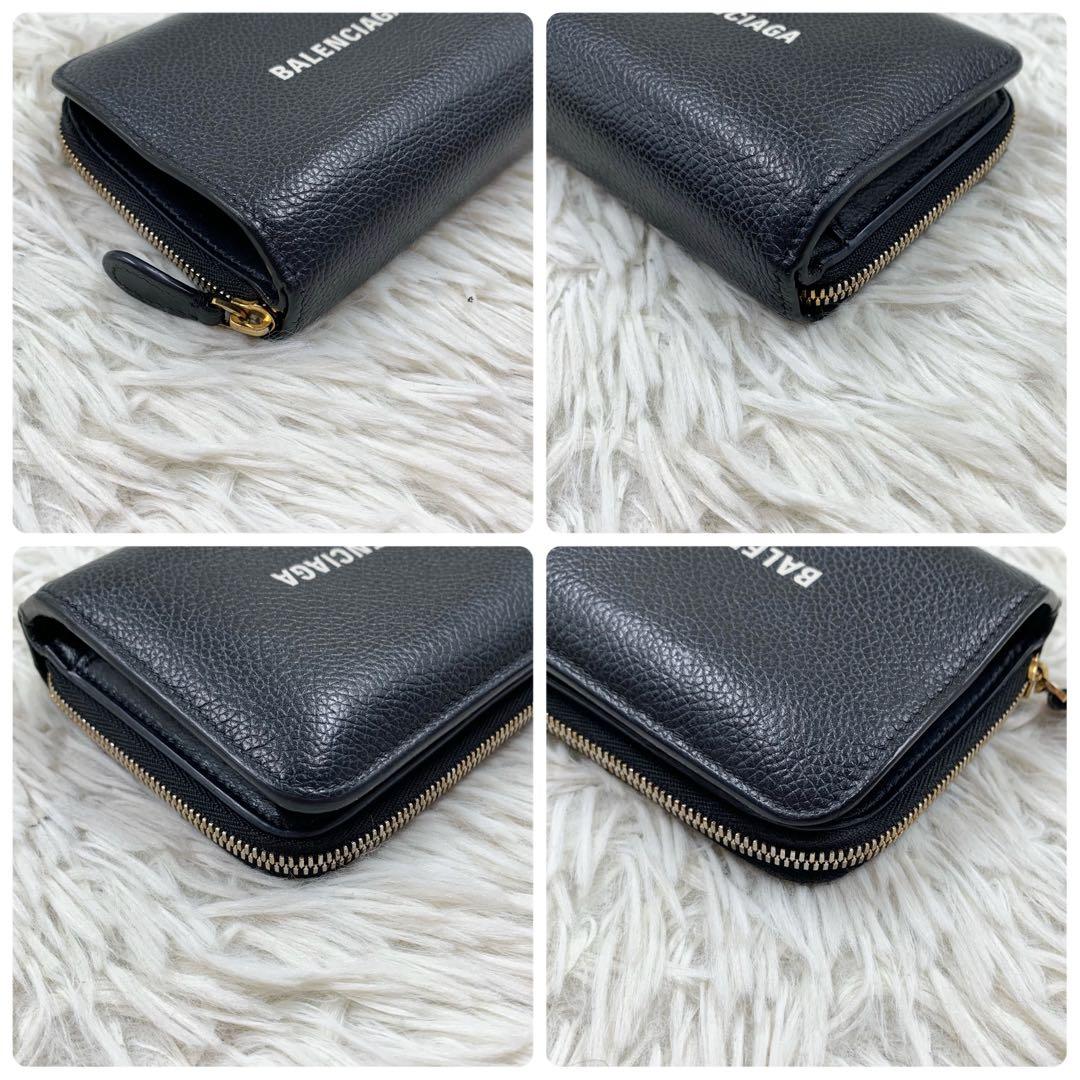 【✨美品✨】バレンシアガ 二つ折り財布 エブリデイ ジップウォレット ブラック