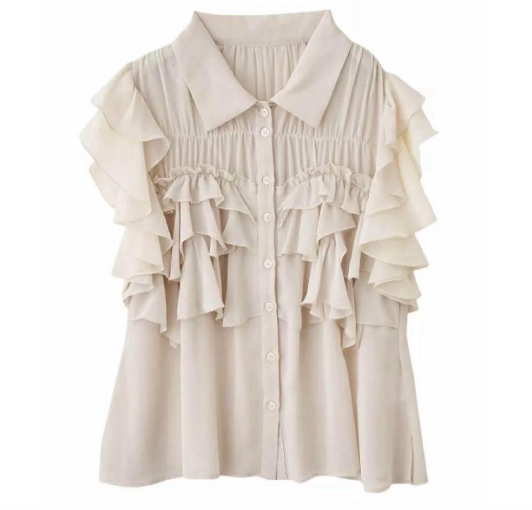 フリルシャツブラウス　ココディール