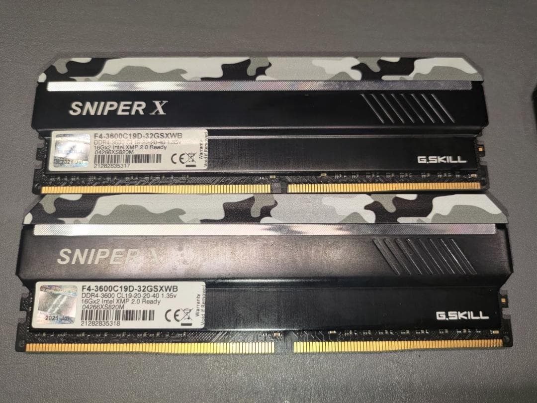 G.skill F4-3600C19D-32GSXWB 16G×2 その②