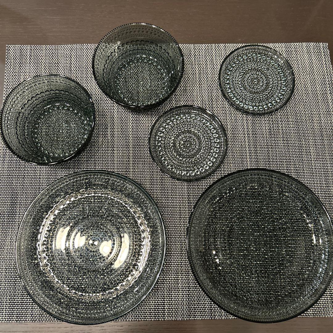 公*美様 イッタラ カステヘルミ プレート グレー 17cm×2枚　10cm×2