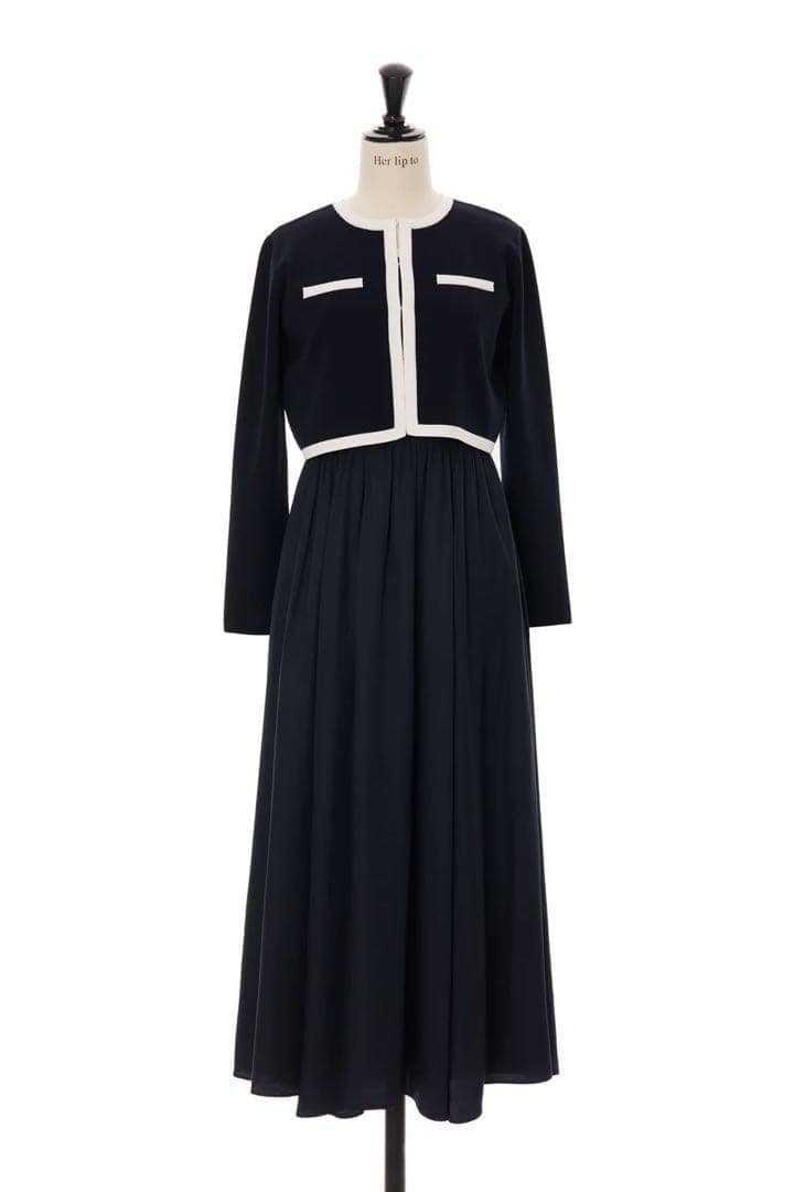 ワンピース Herlipto Bicolor Knit Dress Set