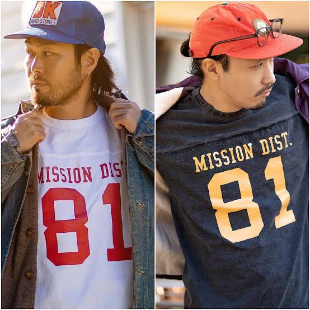 入手困難品！MISSION DISTRICTフットボールTシャツ！81