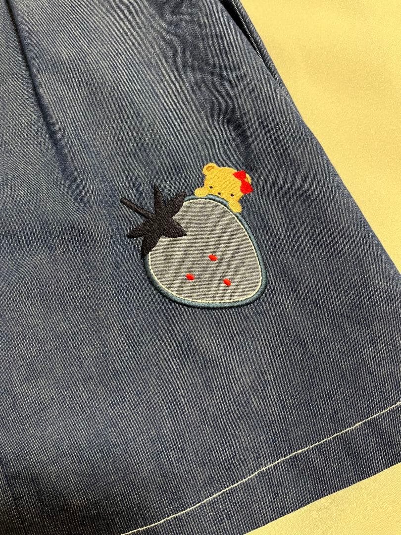 ファミリア　デニムワンピース 七分袖 100