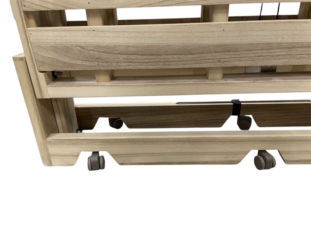 美品　桐の畳めるベッド 桐らくね 桐優 kiyuu 折り畳み式