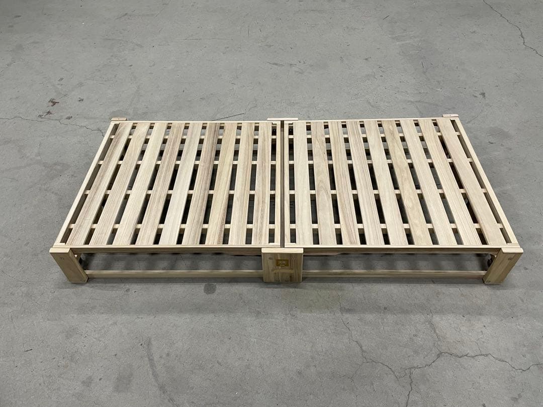 美品　桐の畳めるベッド 桐らくね 桐優 kiyuu 折り畳み式