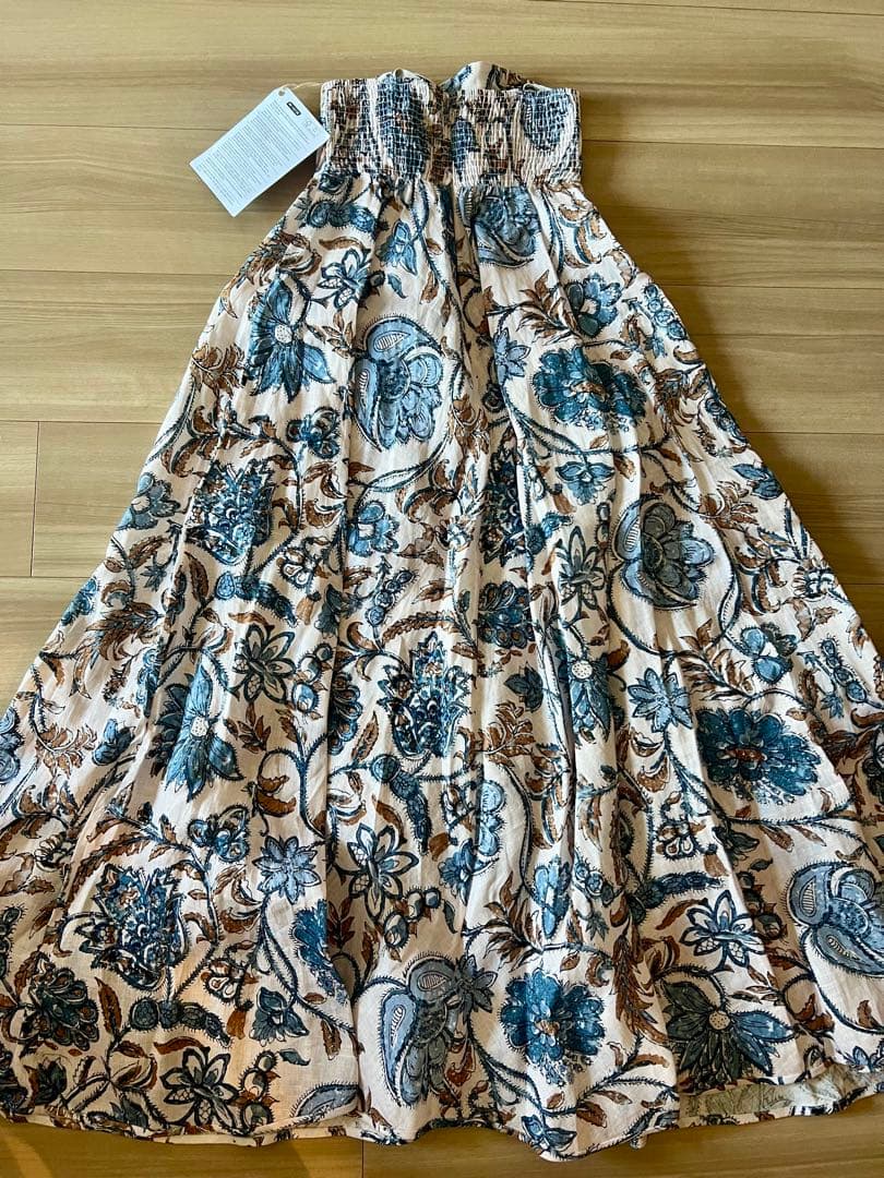 【新品未使用】ZIMMERMANNフラワープリント ストラップレス マキシドレス