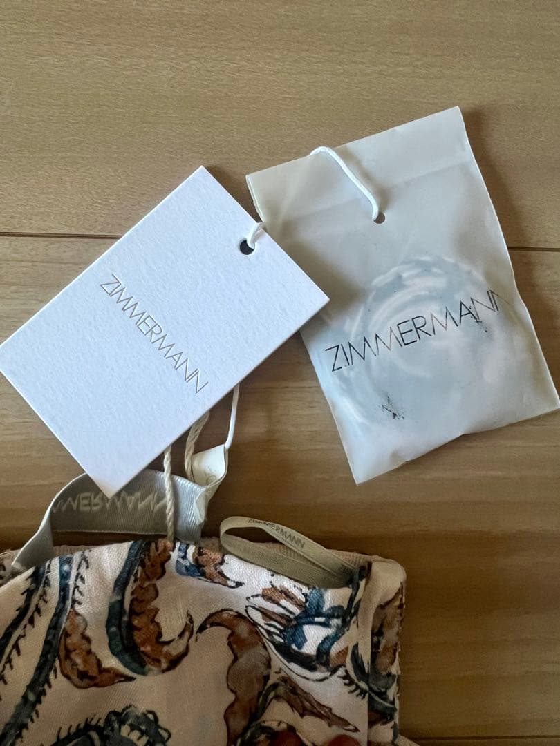 【新品未使用】ZIMMERMANNフラワープリント ストラップレス マキシドレス