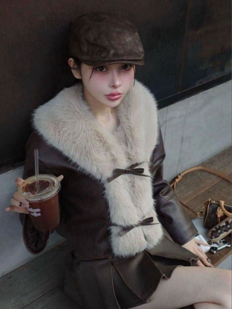 Darich リボンベルトヴィンテージレザージャケット