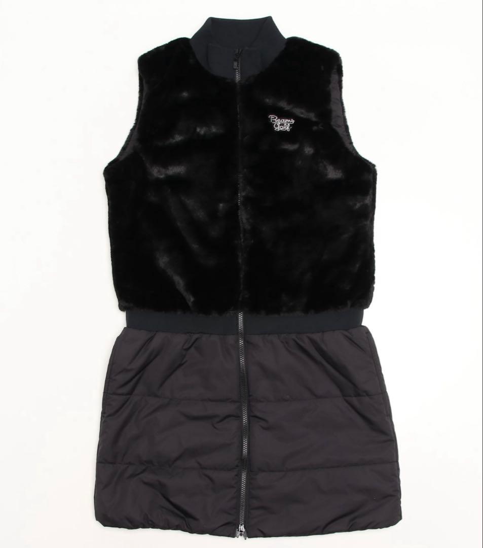 BEAMS GOLF ボア　中綿　ドッキング　ワンピース　ブラック　Mサイズ