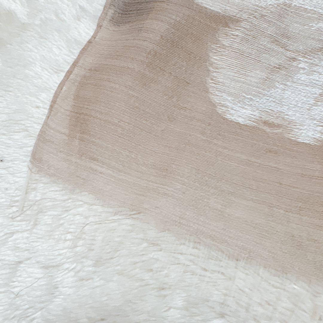 美品 Loro Piana ロロピアーナ カシシル リネン 大判ストール 刺繍