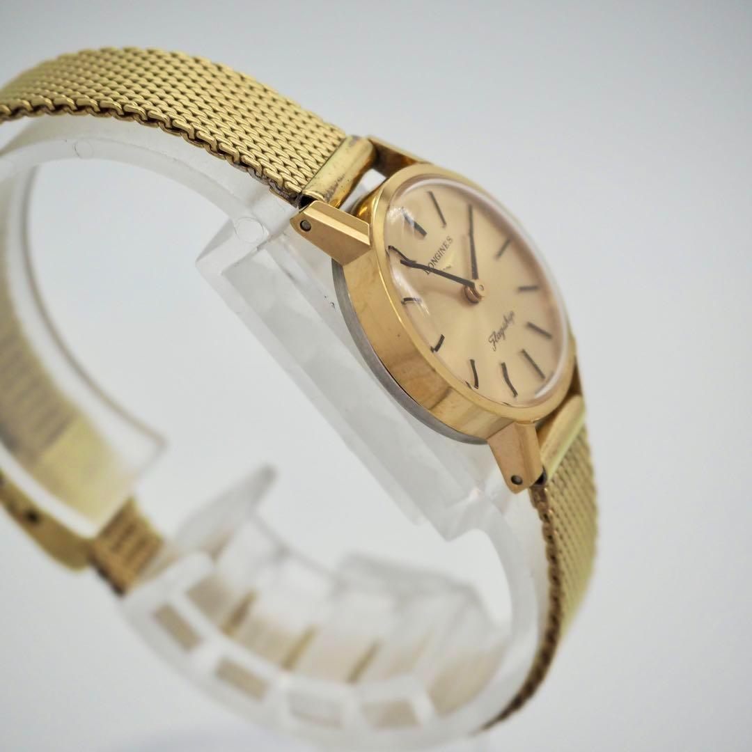 701【美品】ロンジン　時計　手巻き　フラッグシップ　ゴールド　レディース　希少
