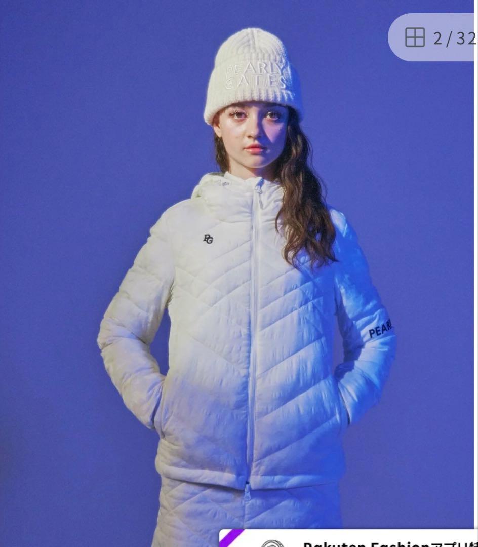 パーリーゲイツ ホワイトダウンジャケット サイズ0