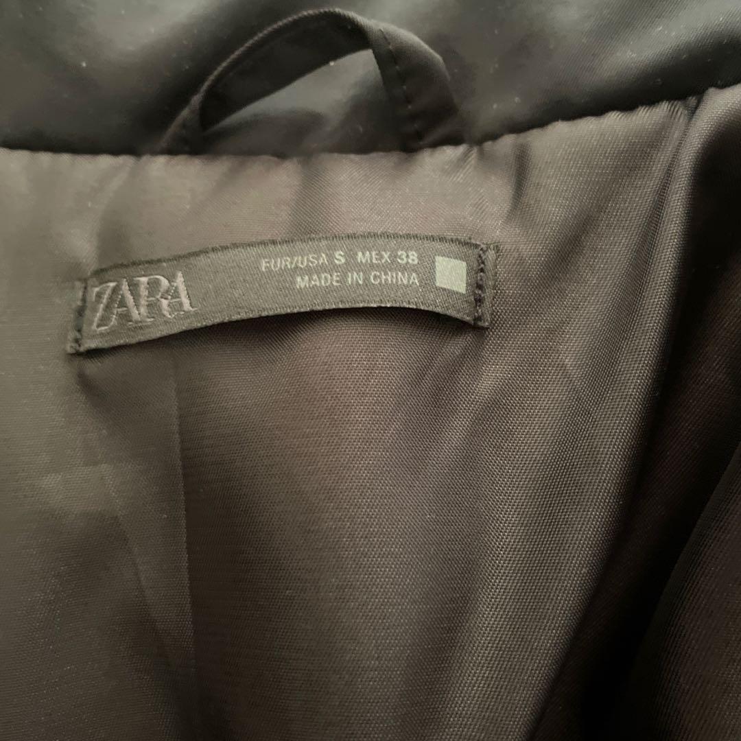 ZARA 撥水加工パフジャケット ブラック S (MEX 38)