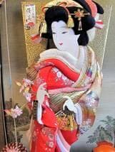 伝統正月飾り　江戸手づくり押絵　羽子板ショーケース２５号　山水優美