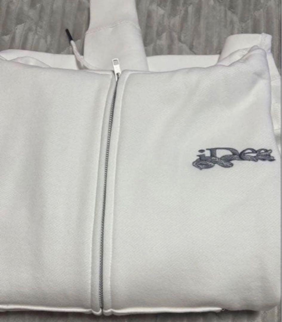 ideaswam zip hoodie ジップパーカー　ホワイト　イデアスワム