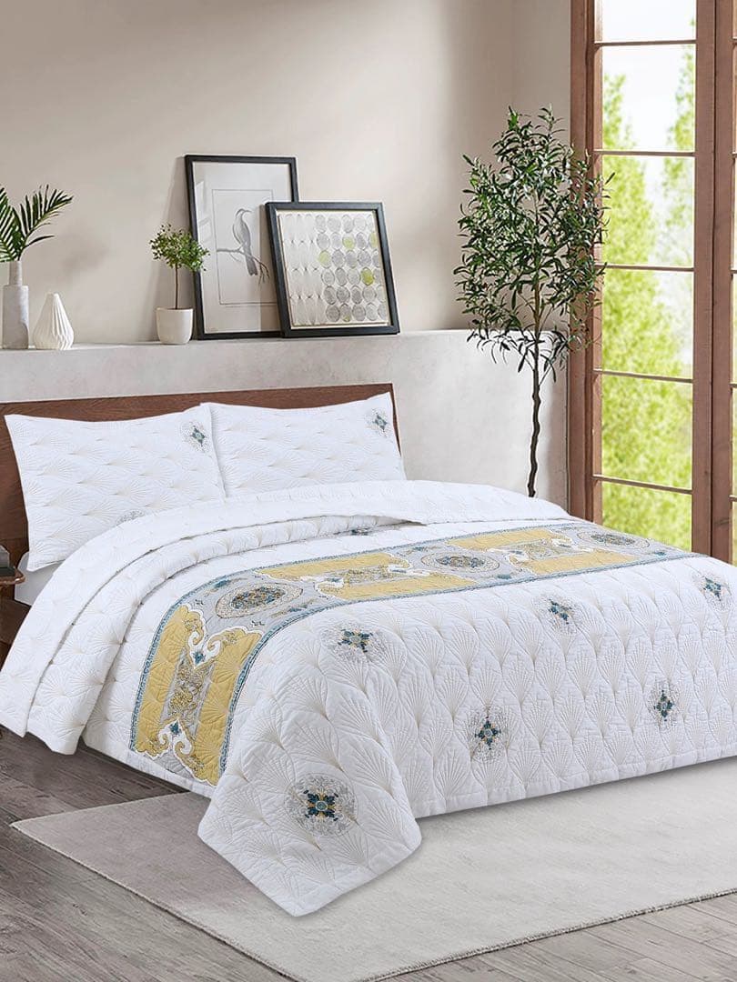 キルトベッドカバー3点セット綿マルチカバー キルティング XWGTF