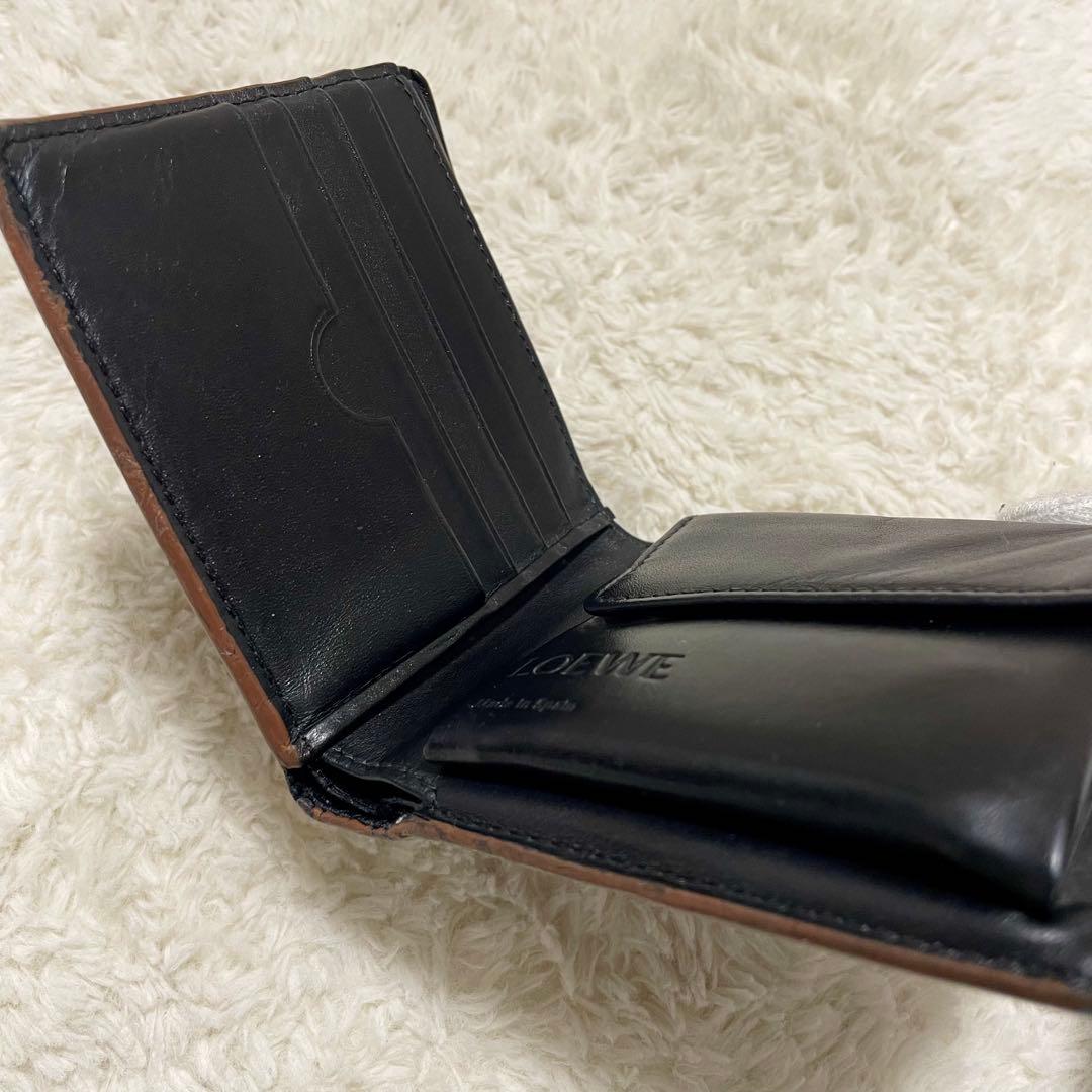 箱付き LOEWE ロエベ パズル バイフォールド 二つ折り財布 ブラック