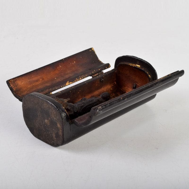 金嶺(かなみね) 仏教美術　木彫　仏像　豆仏　懐中仏　厨子付　C　8901