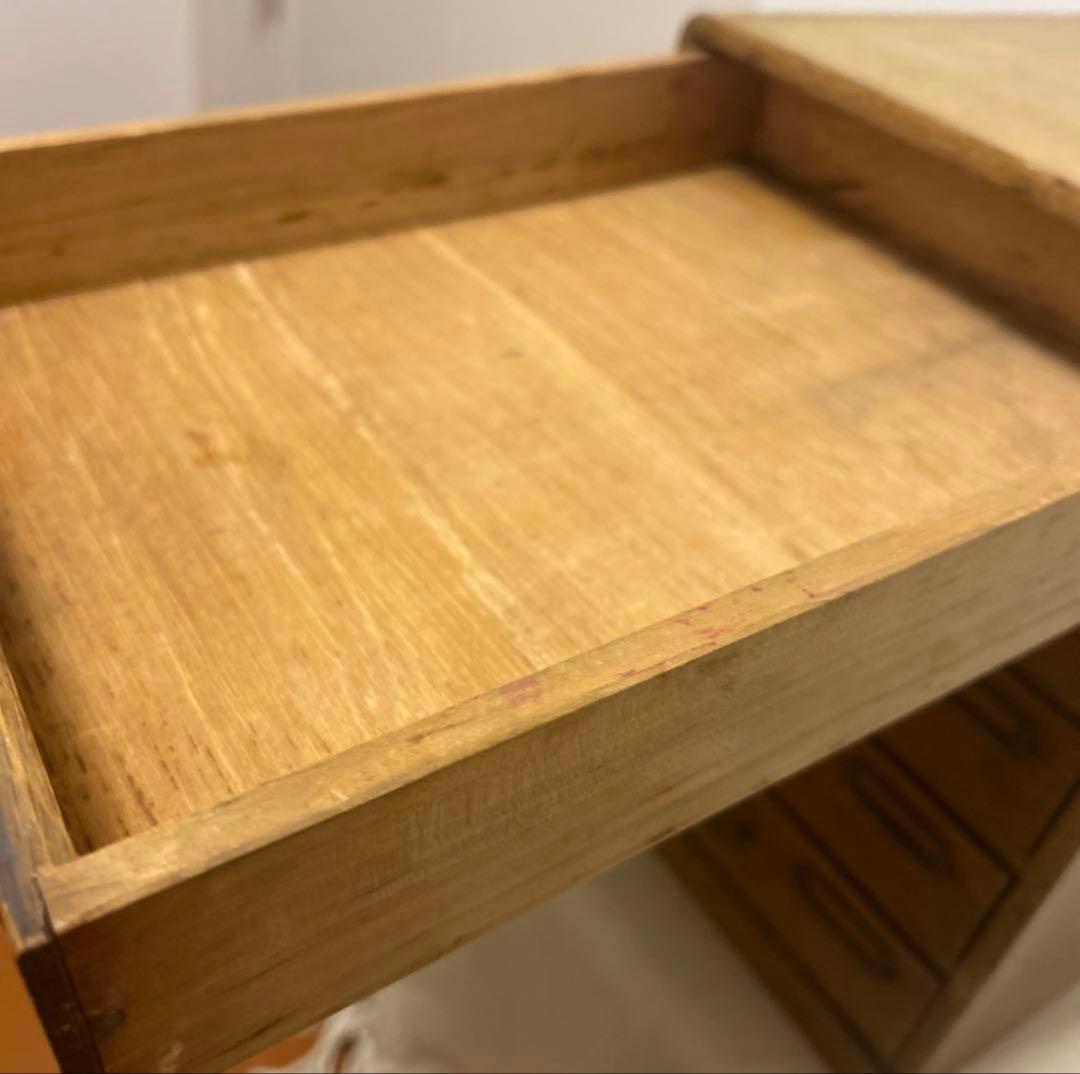 昭和レトロ 和モダン 木製 小引き出し ヴィンテージ アンティーク 古道具　5段