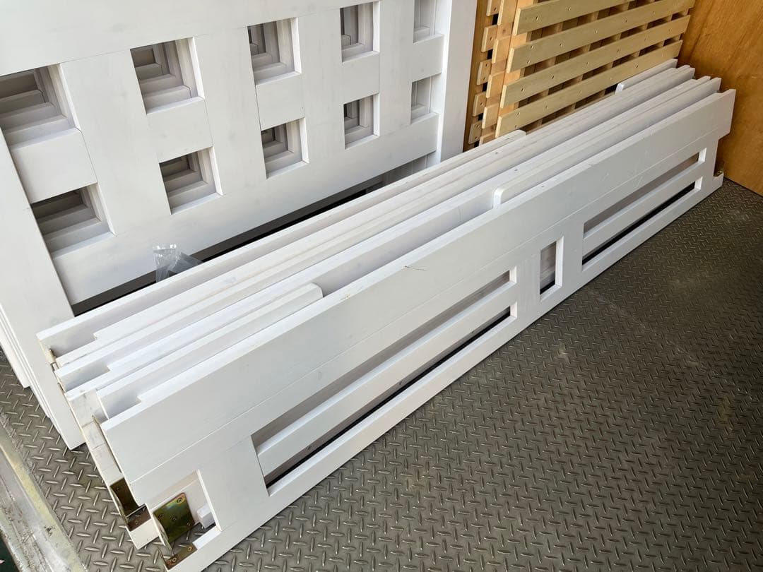 【ルカ】3段ベッド　木製　ホワイト　三段ベッド【引取り限定】【近場配送可】