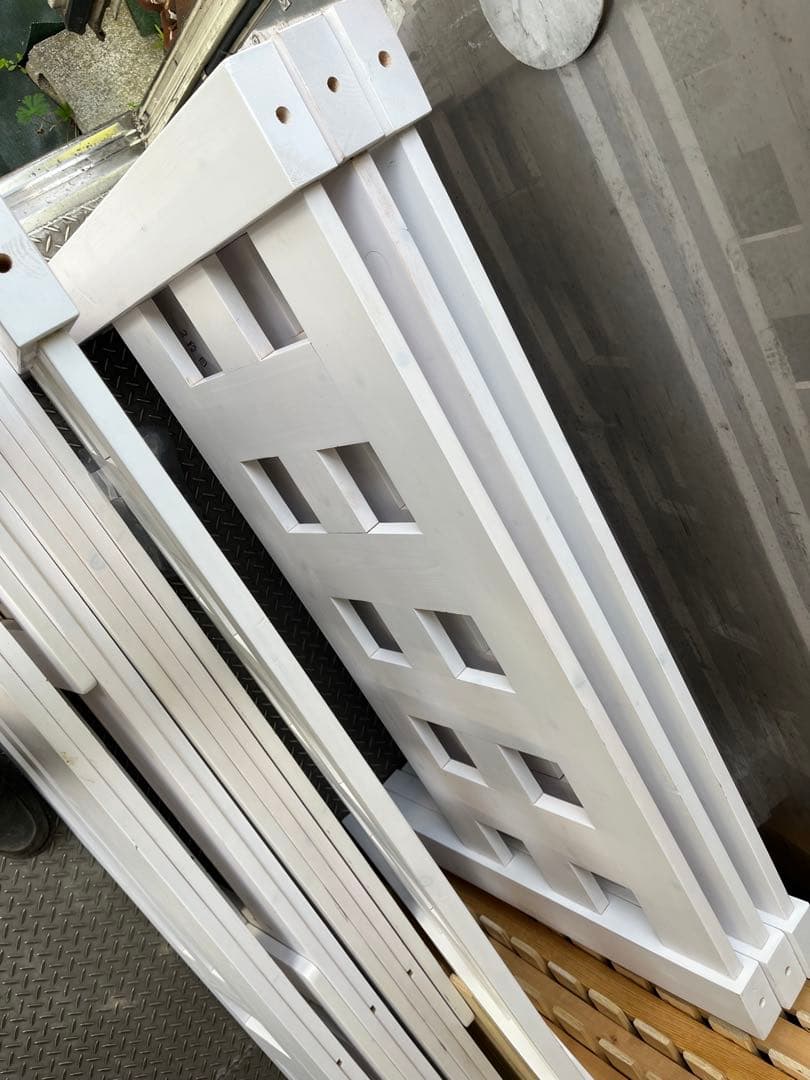 【ルカ】3段ベッド　木製　ホワイト　三段ベッド【引取り限定】【近場配送可】