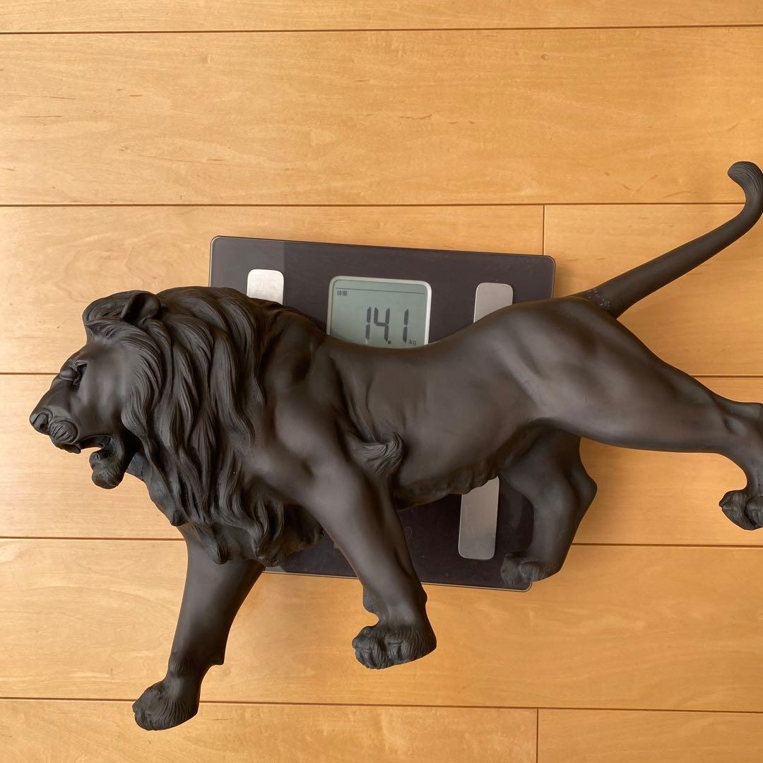 【ブロンズ像（ライオン）】インテリア　オブジェ　迫力、存在感　高品位