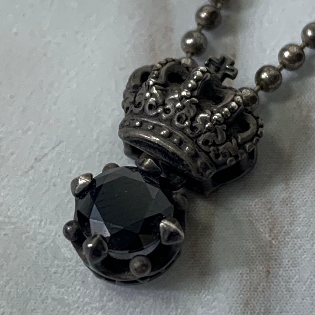 Justin Davis ネックレス ブラック クラウン silver925