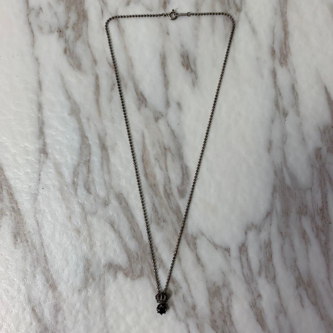 Justin Davis ネックレス ブラック クラウン silver925