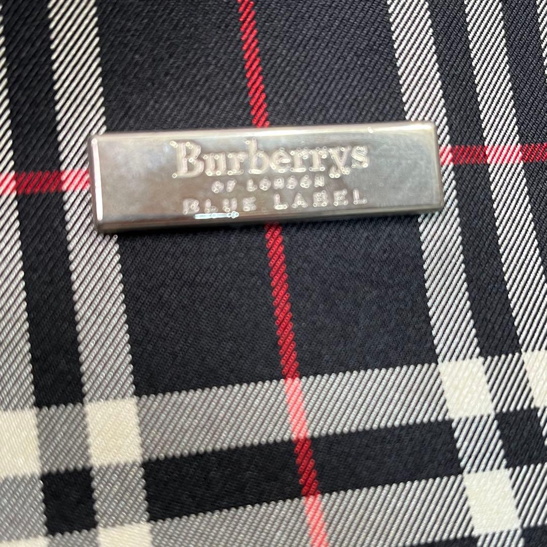 希少✨バーバリー トートバッグ　ナイロン レザー ホースロゴ　A4