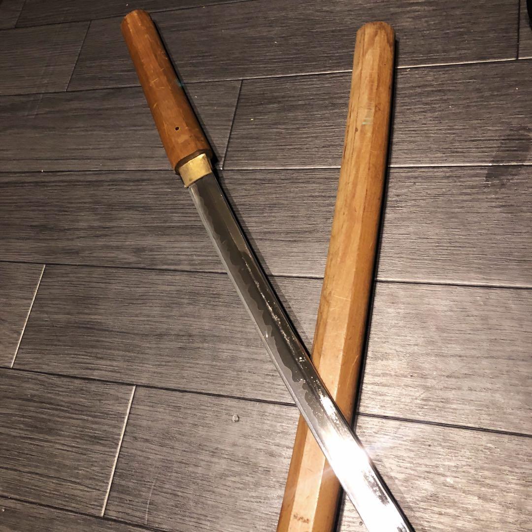 模造刀 白鞘 段平　居合刀 刃文 拵え