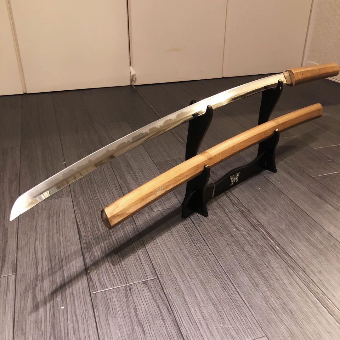 模造刀 白鞘 段平　居合刀 刃文 拵え