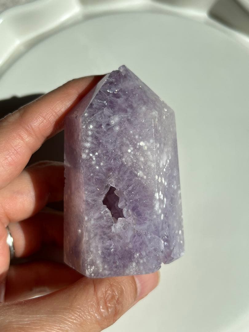 ピンクアメジスト　フラワーアゲート