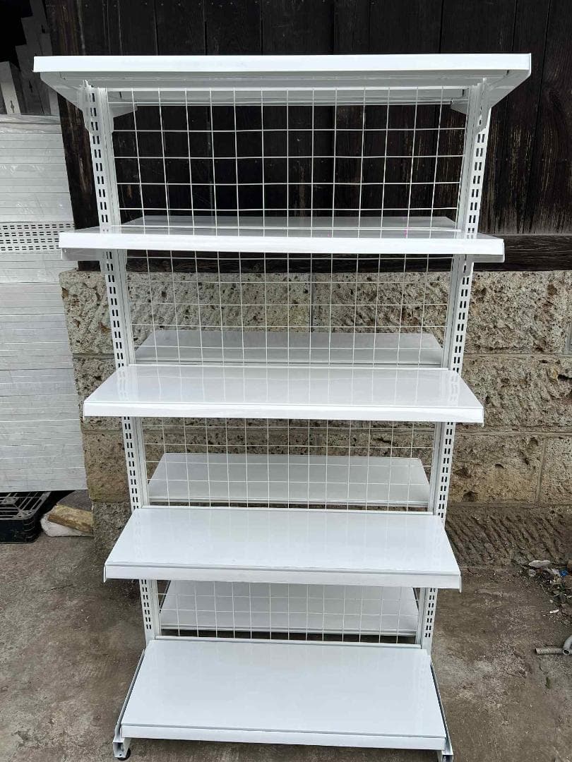 「業務用」両面什器 店舗展示棚 W90×H180×D70 店舗什器 陳列棚