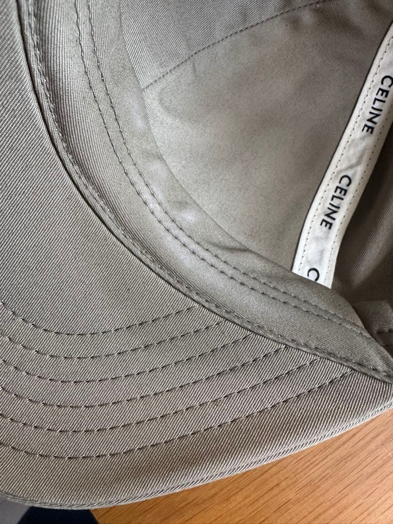 Celine セ カーキ ベースボールキャップ S