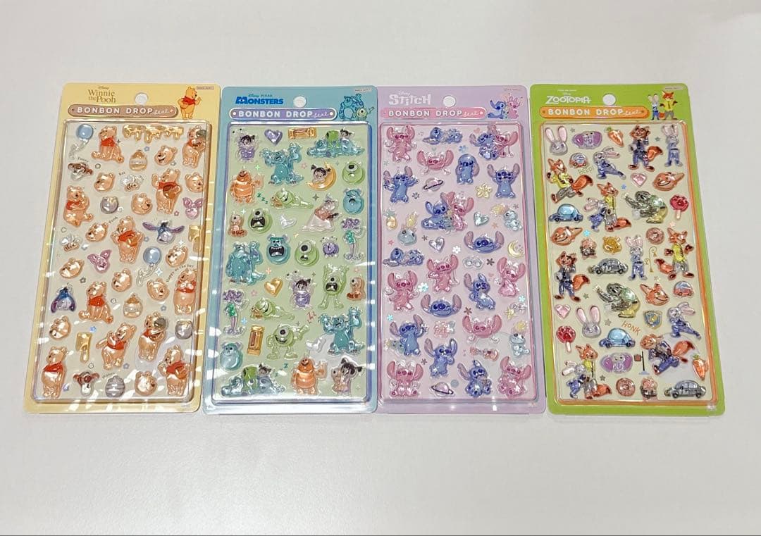 ディズニー ボンボンドロップシール4種セット 正規品