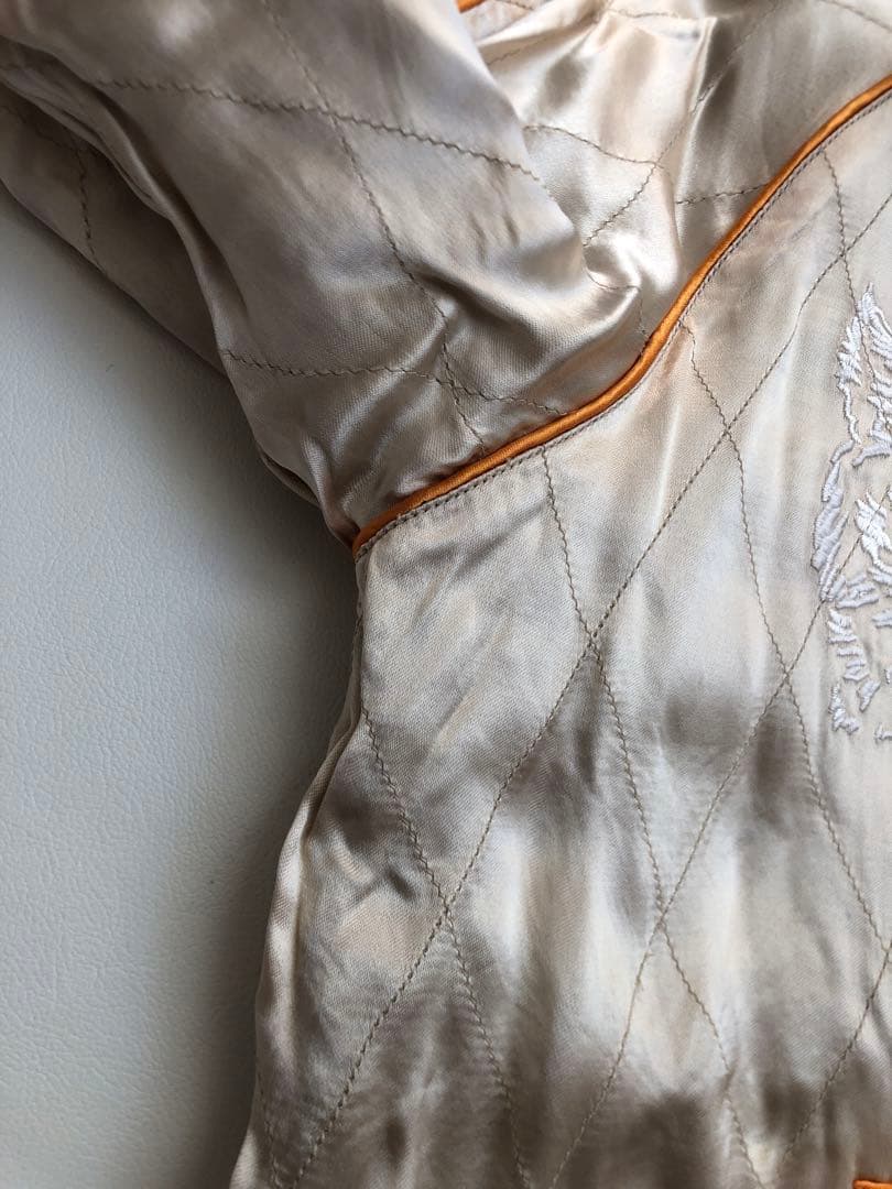 旧ドゥニーム　スカジャン 鷹刺繍 ネイビー